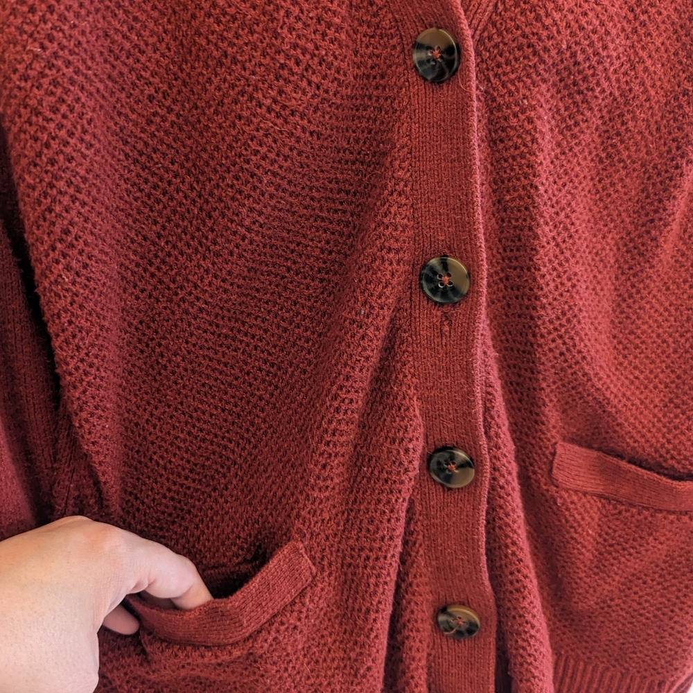 Deep Red Cardigan